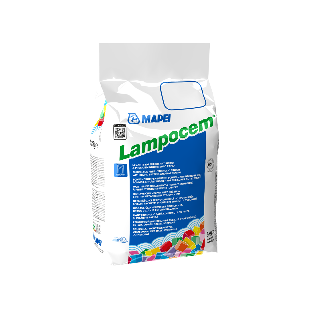 Mapei Lampocem Cemento Rapido Antiritiro per Fissaggi e Sigillature 5kg - 2kg