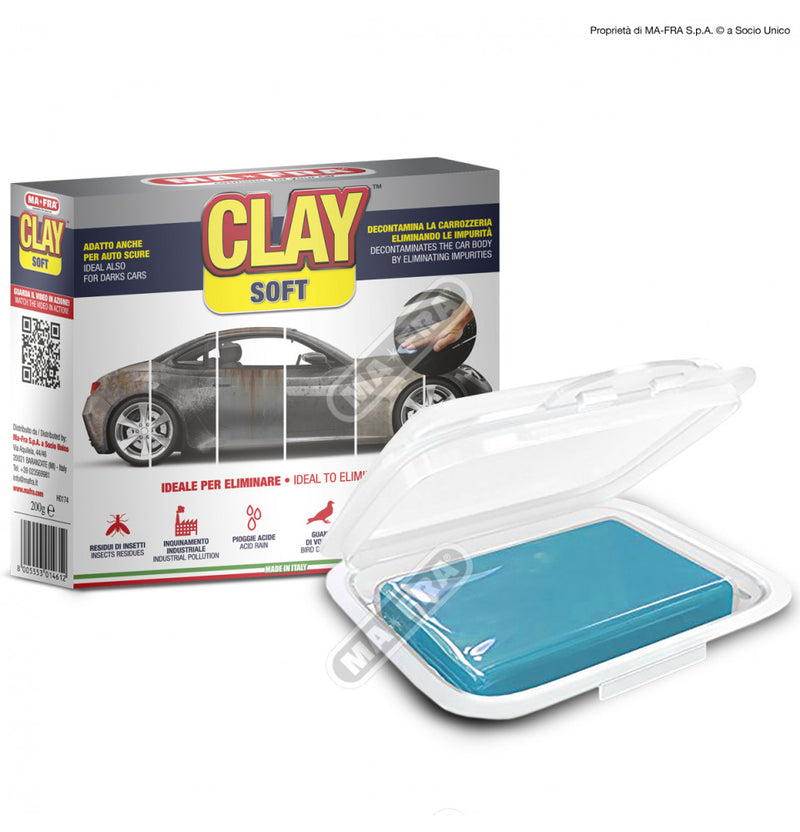 MAFRA Clay SOFT Dekontaminationspaste für dunkle Autos 200GR