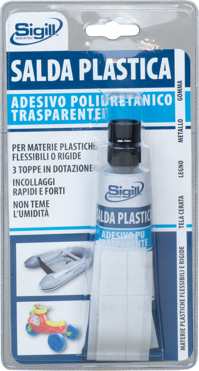 Adesivo Poliuretanico Trasparente Per Plastica Salda Plastica Sigill 60ML
