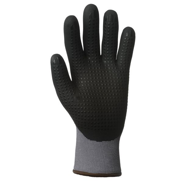 Work glove with dotted GRIP Black microfoam nitrile gloves 1 Pair