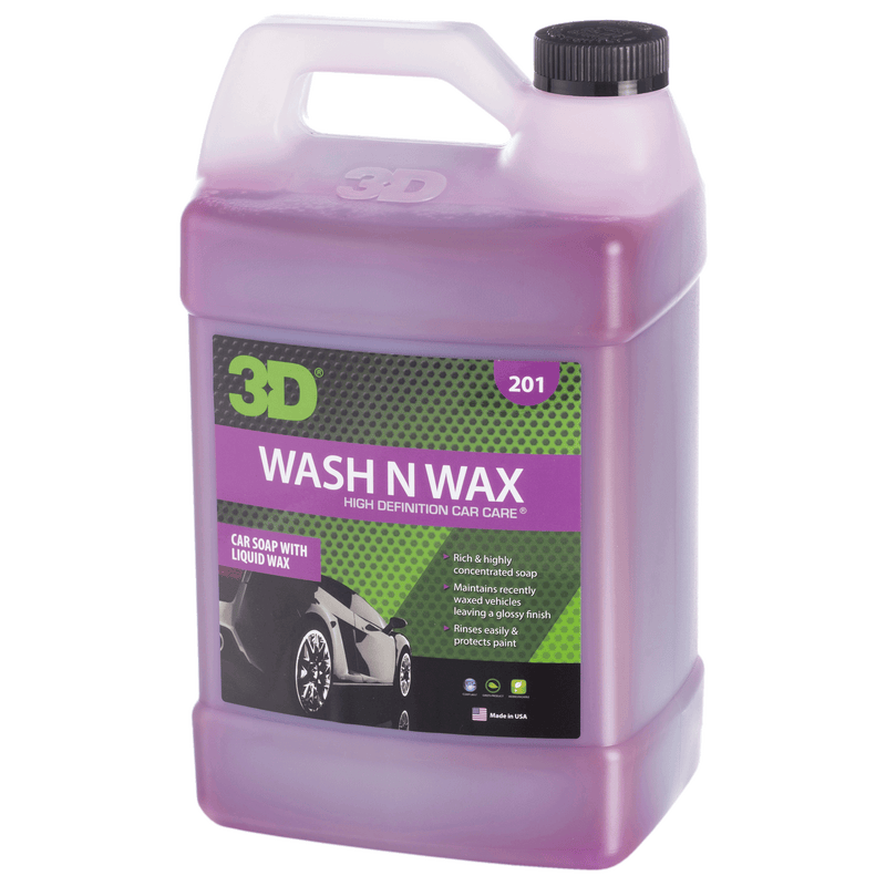 3D 201 Wash And Wax Shampoo e Cera Concentrato Schiumogeno 3,78Lt