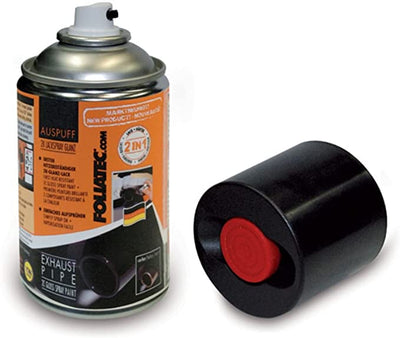 Foliatec Paint Spray Can Mufflers Exhaust 2K Glossy Black 250ml High Temperatures