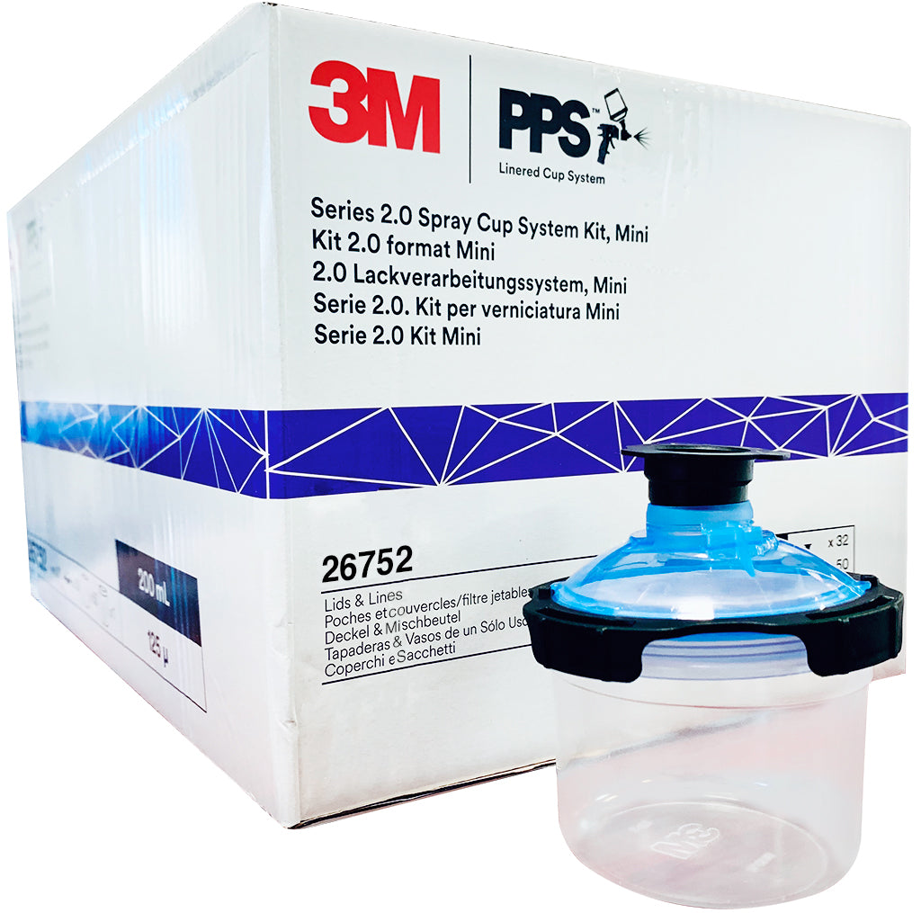 3M PPS 2.0 26752 Kit Tazze Monouso Per Verniciatura 200ML 50PZ