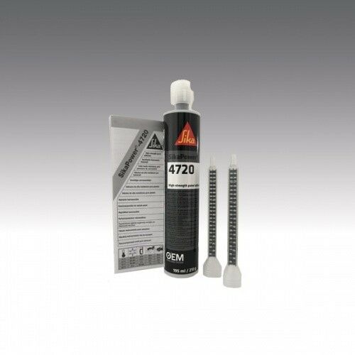 SikaPower 4720 Two-component high strength adhesive, 195ml, mixers