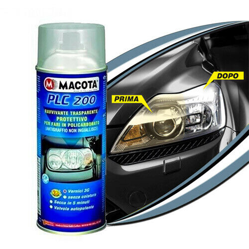 MACOTA PLC 200 Transparent Brightener Headlights Protective Spray Paint Tuning 400 - 200 ml