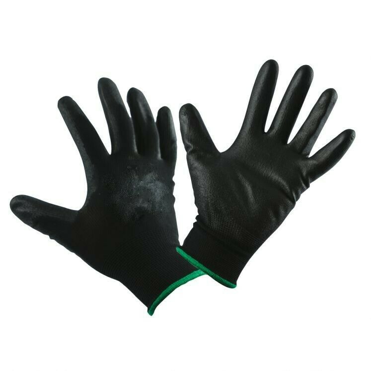 GANTS EN POLYURÉTHANE ENDUIT NOIR GANTS DE TRAVAIL TAILLE 6// 11 10 Paires