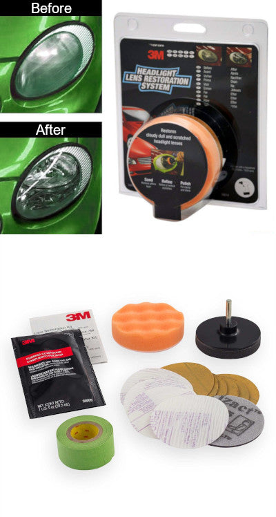 3M 39073 Car Headlights Renewal Kit Polish Abrasive Discs.