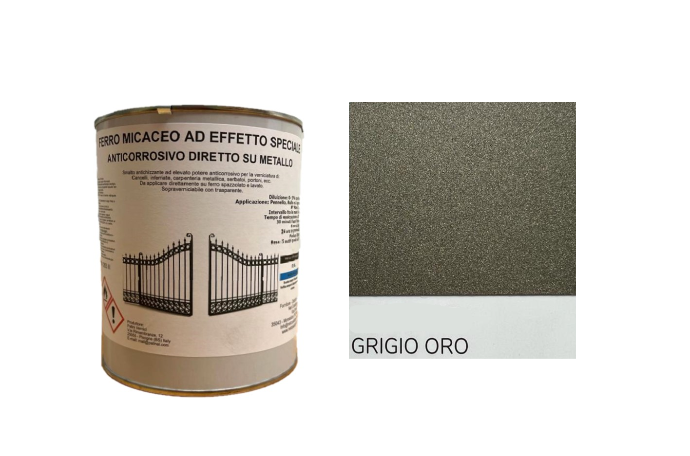 Smalto FerroMicaceo ad Effetto speciale Anticorrosivo Diretto su metallo Ferro Micaceo 1 KG