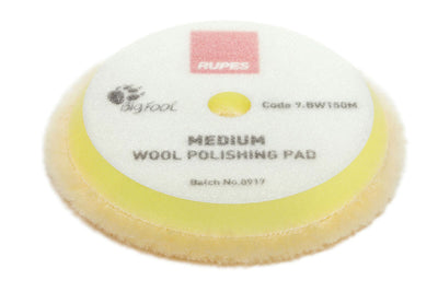 Rupes 9.BW150M Wool Pad DA Medium for Polishing 130mm Random Orbital