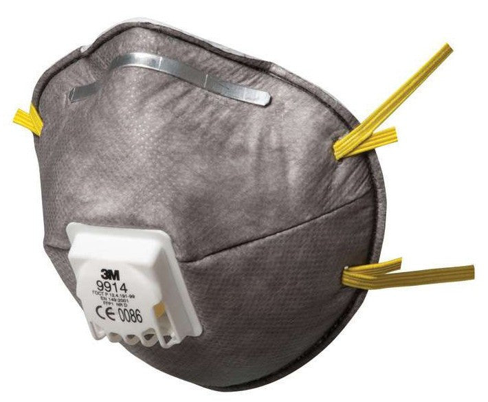 3M 9914 disposable respirator mask with activated carbon for organic vapors FFP1 NR D with valve