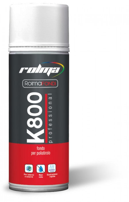 Rolma Fondo Per Polistirolo Aggrappante Primer Spray Bomboletta 400ml K800