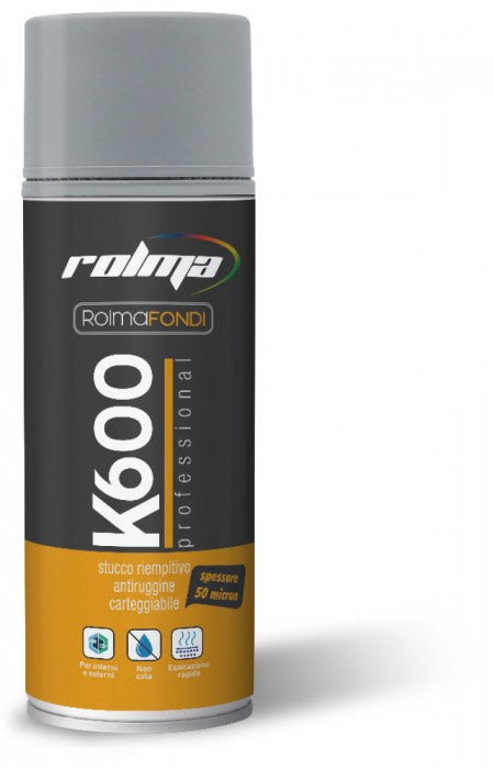 Rolma Spray Can Filler Putty Antirust Sandable K 600