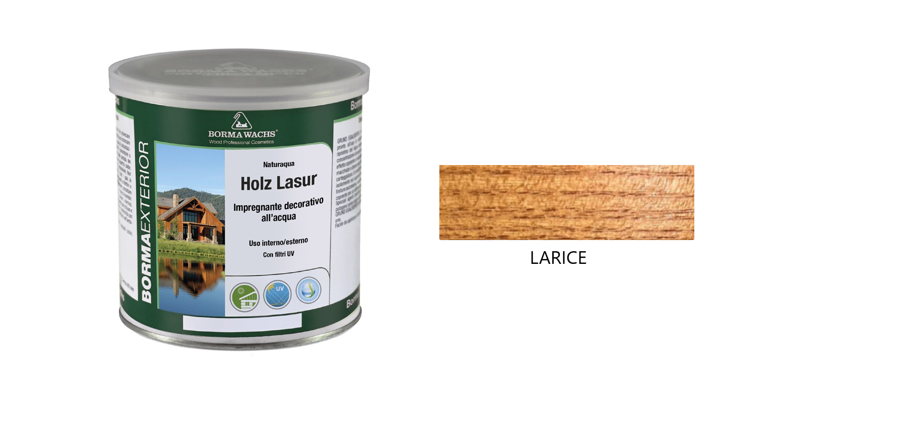 Borma Wachs Impregnante Legno Base Acqua Interno esterno 2.5lt Resistente