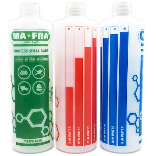 MAFRA Botella graduada para dilución de producto compatible con gatillo 500ml 1 LT