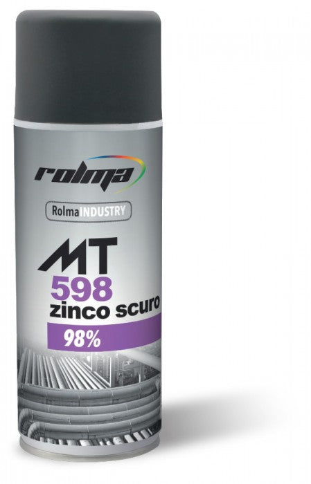 Bomboletta Spray Rolma Zinco Zincante Scuro 98% MT 598 400ML
