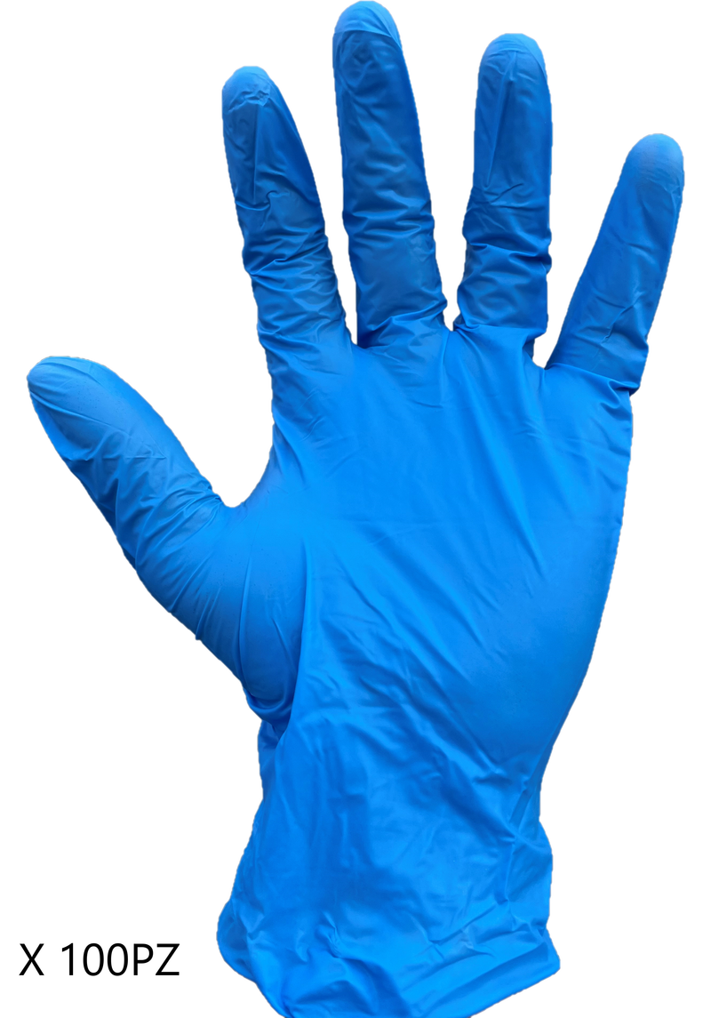 Guanti Vitrile Nitro-V senza polvere Guanto Blu Resistenti  M L XL