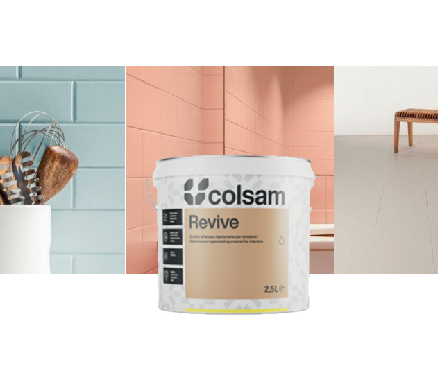 Revive Colsam Smalto Acqua per Piastrelle Rigenerante 14 colori