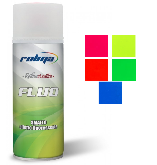 Rolma Fluo Bomboletta Smalto Spray Vernice Fluorescente 400ml 