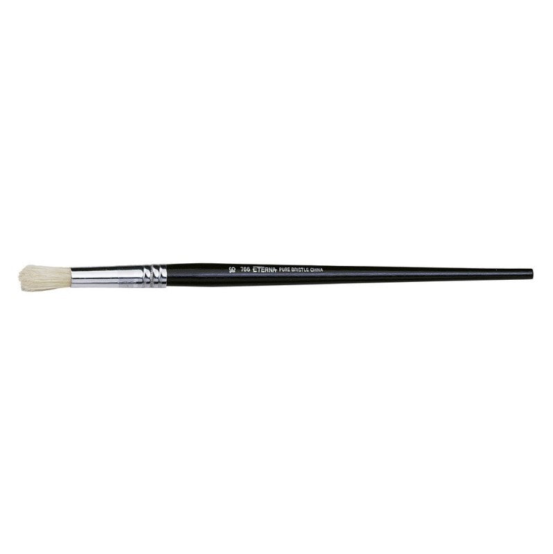 ROUND BRUSH WHITE BRISTLE