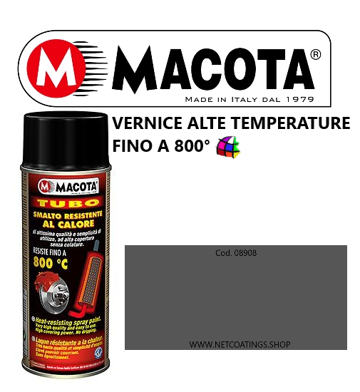 Macota Tubo Vernice Spray Bomboletta Alte Temperature Pinze Freni Marmitte 800°