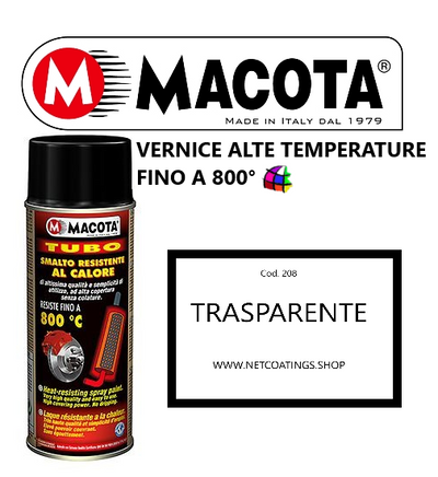 MACOTA Alte Temperature Vernice Spray Pinze Freno Marmitte Tuning Tubo NON  COLA
