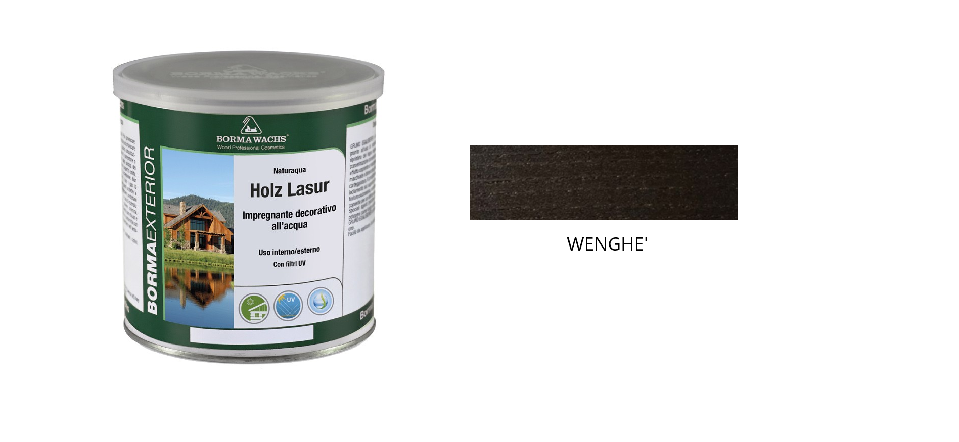 Borma Wachs Impregnante Legno Base Acqua Interno esterno 2.5lt Resistente