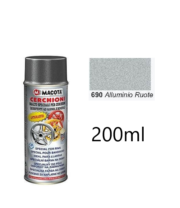 Macota Spray Canister Esmalte Llantas Resistente a los arañazos Pintura resistente a 400 ml