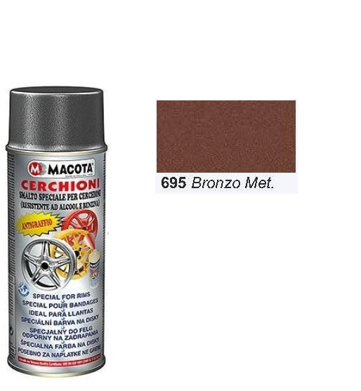 Macota Bomboletta Spray Smalto Cerchioni Cerchi Antigraffio 400ml Vernice Resistente