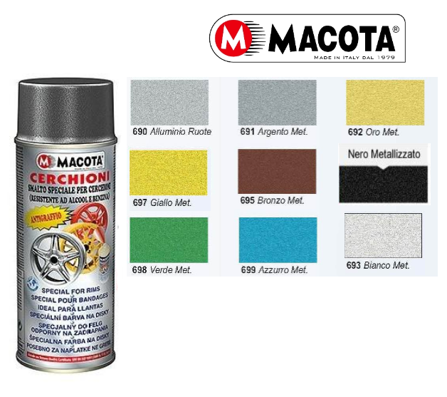 Jantes en émail pour cartouches de pulvérisation Macota, peinture résistante aux rayures 400 ml