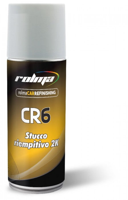 Rolma Stucco Riempitivo 2K Bicomponente Spray Carteggiabile Bomboletta 400ml CR6