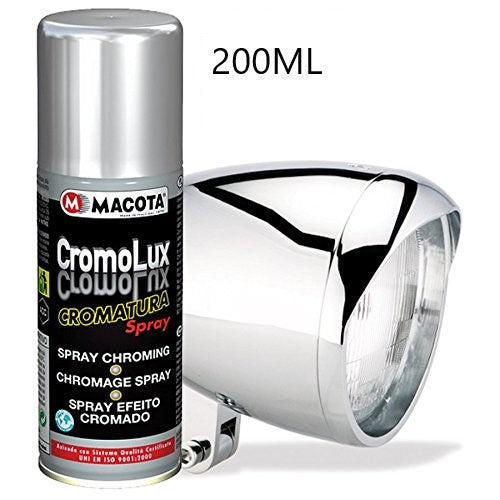 Pintura en aerosol Macota Cromolux Efecto cromado para altas temperaturas 400 °