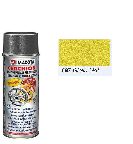 Macota Bomboletta Spray Smalto Cerchioni Cerchi Antigraffio 400ml Vernice Resistente