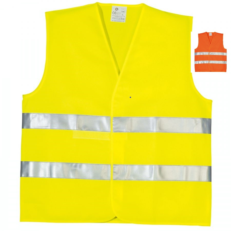 Gilet Catarifrangente Alta Visibilità Giallo Arancio Giubetto