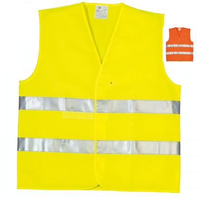 High Visibility Reflective Vest Yellow Orange Jacket