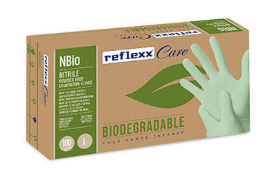 Gants en nitrile biodégradables non poudrés Reflexx Nbio