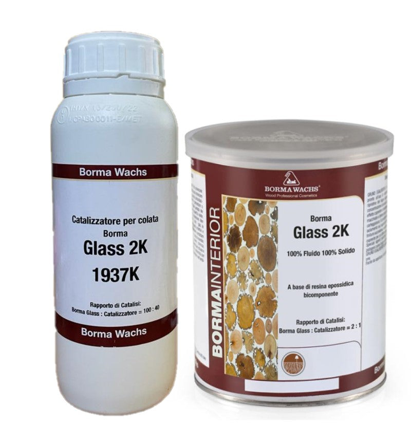 1 kg Resina Epoxi Efecto Vidrio Borma Glass 2k + 400Gr Catalizador Para resina epoxi