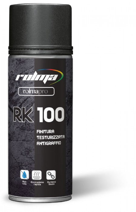 Rolma Pintura Spray Bombona Texturizada TXT Antirrayaduras RK100 K 100 400ml