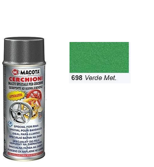 Macota Bomboletta Spray Smalto Cerchioni Cerchi Antigraffio 400ml Vernice Resistente