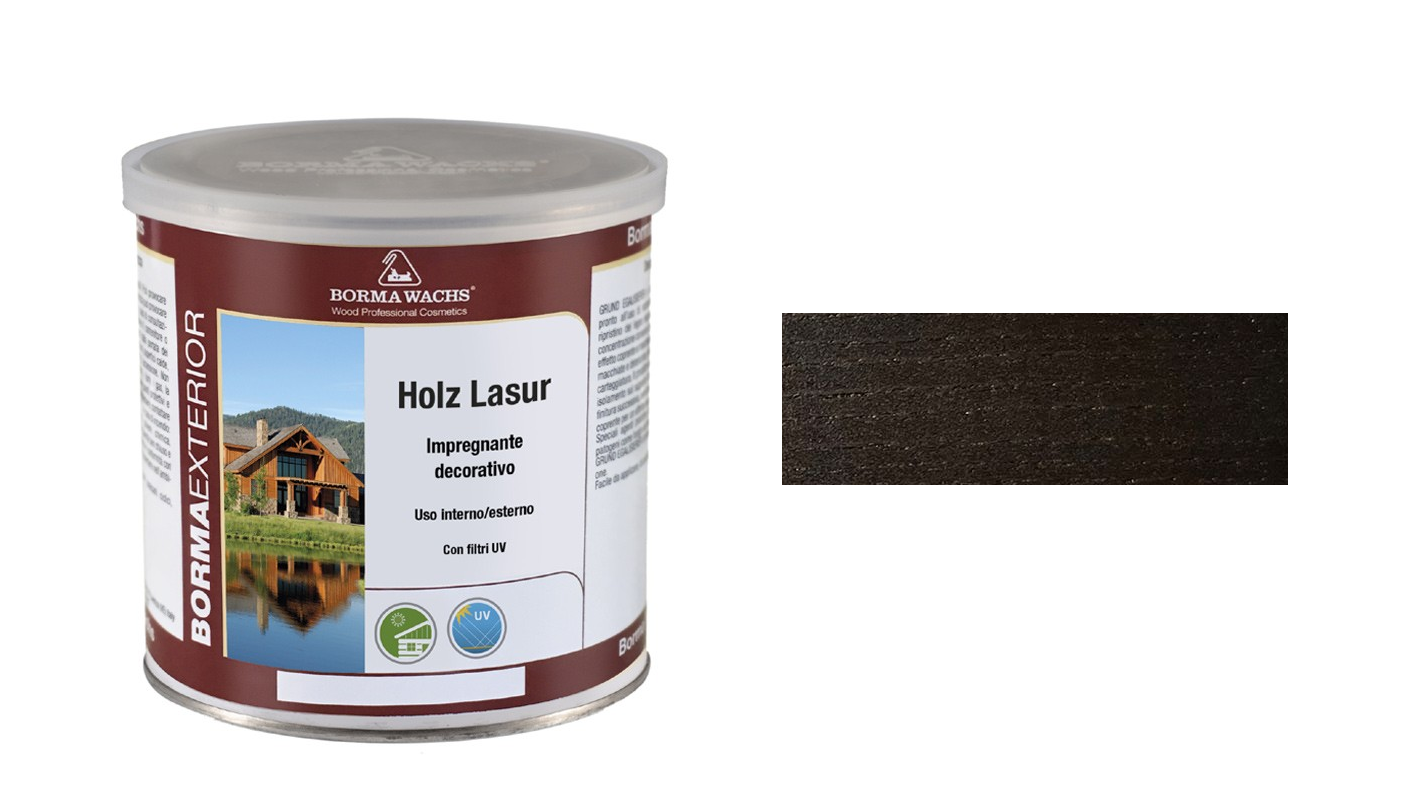 Impregnante Decorativo Legno interno esterno Holz Lasur  750ml Lunga durata